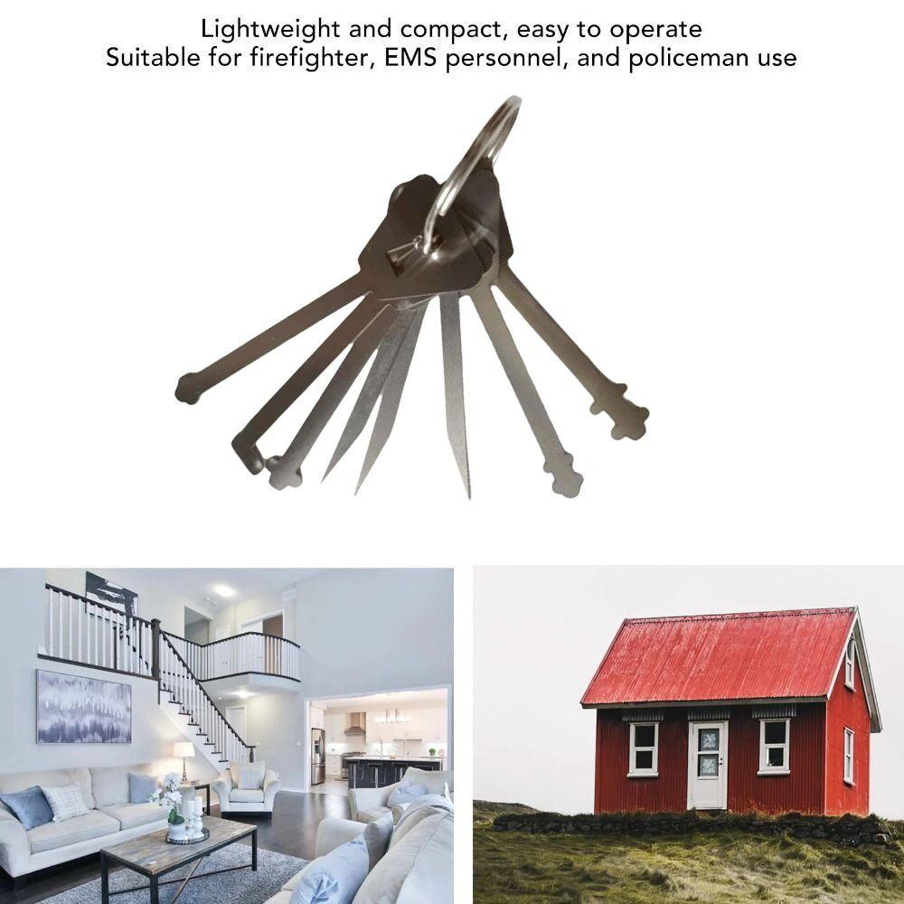 Chei Maestru din Oțel Inoxidabil Lock Robust Instalare Cârlig Cheie Schelet Lock Warded Pick Durabil Rezistent la Rugină Set Chei Deschidere Uși