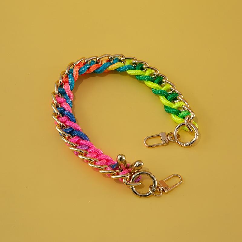 DIY Lady Handbag Braided Bag Straps Handmade Rope Woven Design Short 40cm Length Bag Strap Easy Matching Chain Shoulder Bag Belt