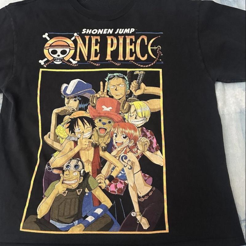 Japanese Animation ONE PIECE Retro One-piece Animation T-shirt Summer New Retro Fashion Men's and Women's Streetwear