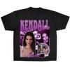 Vintage Kendall Jenner Collage Graphic T Shirt Unisex Unisex 90s Hip Hop Print Cotton Short Sleeve Tee Loose Daily Street Top
