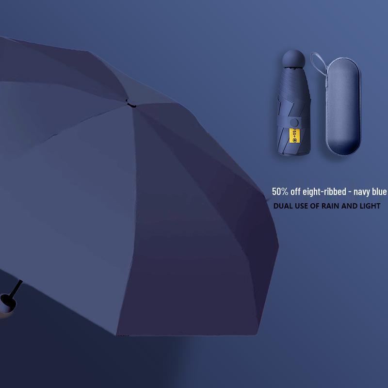 Compact Women's Umbrella with UV Protection and Black Coating – Dual-Use for Sun and Rain