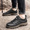 Big Size 38 47 Cow Split Leather Men Shoes For Work Mesh Breathable Outdoor Trail Footwear Summer Daddy Shoes