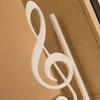 3D Printed Treble Clef Bookends, Music Note Shelf Organizer, Non-Slip Modern Bookend with Stable Support, Sturdy Music Themed Book Stand for Desk