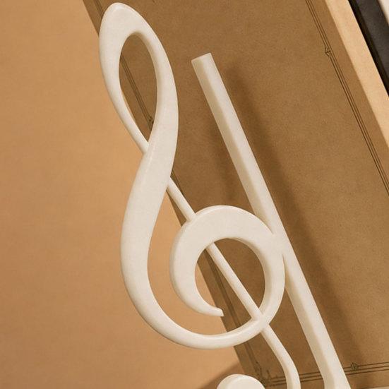 3D Printed Treble Clef Bookends, Music Note Shelf Organizer, Non-Slip Modern Bookend with Stable Support, Sturdy Music Themed Book Stand for Desk