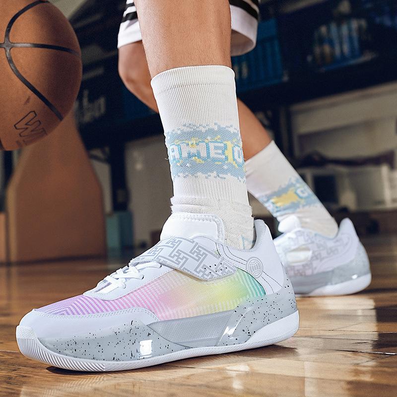 New Middle-aged and Older Children's Buckle Running Shoes Children 8-16 Years Old Teenagers Wade 808 Basketball Shoes Non-slip and Wear-resistant Shoe