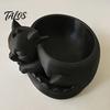 Talos Blumentopf-Ornament, 3D-gedruckte schlafende Drachenform, matt großer gewölbter Pflanztopf, für Heim-Büro-Schreibtisch-Garten-Dekoration