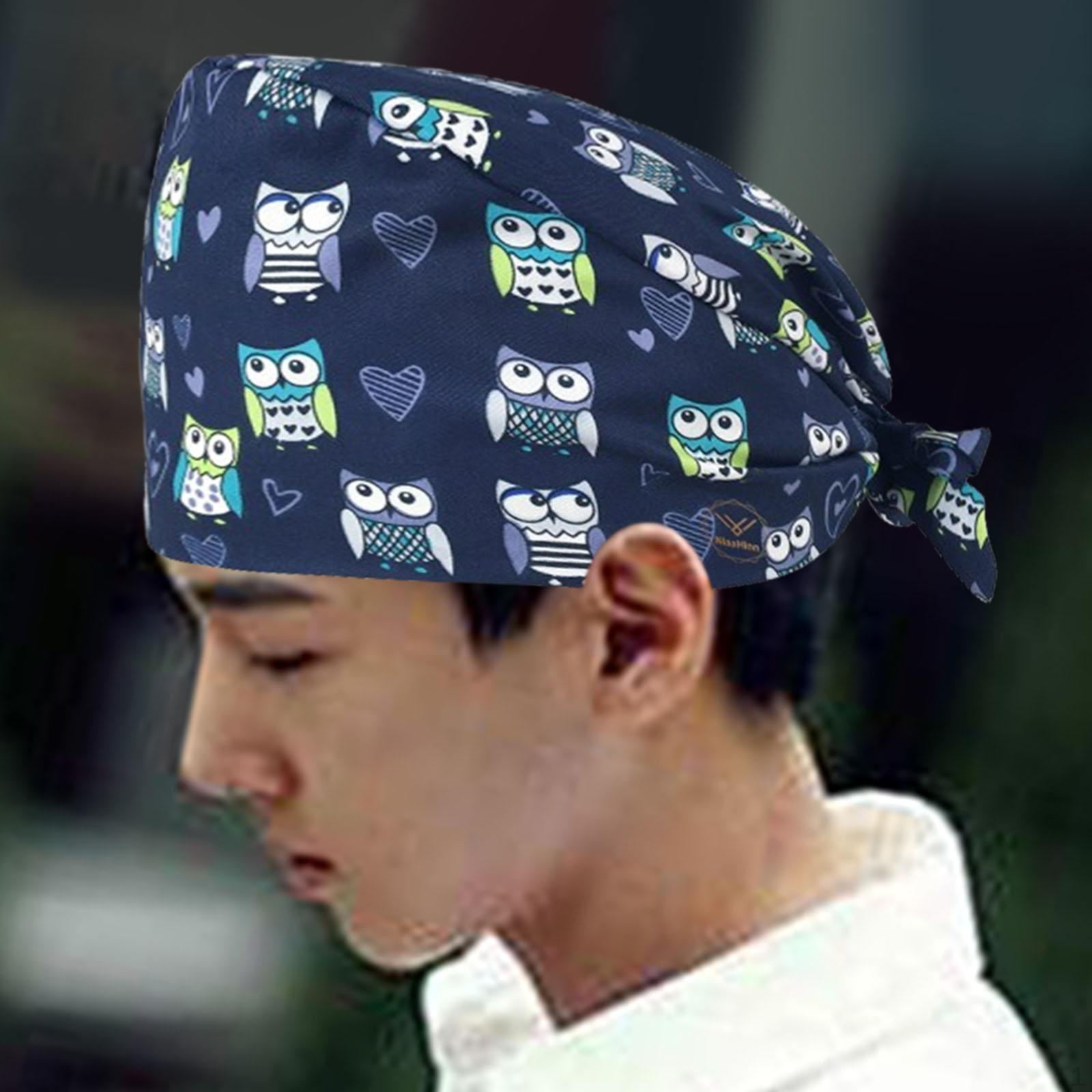 

Шапочка-скраб для медсестры, подарок на день, легкие моющиеся шапки с принтом для ухода за больными для массажа, унисекс style F