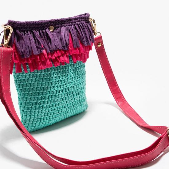

Manolia, бирюзовый, фуксия, фиолетовый, с кисточками, женская вязаная сумка с ремешком из ротанга, новая дизайнерская мода