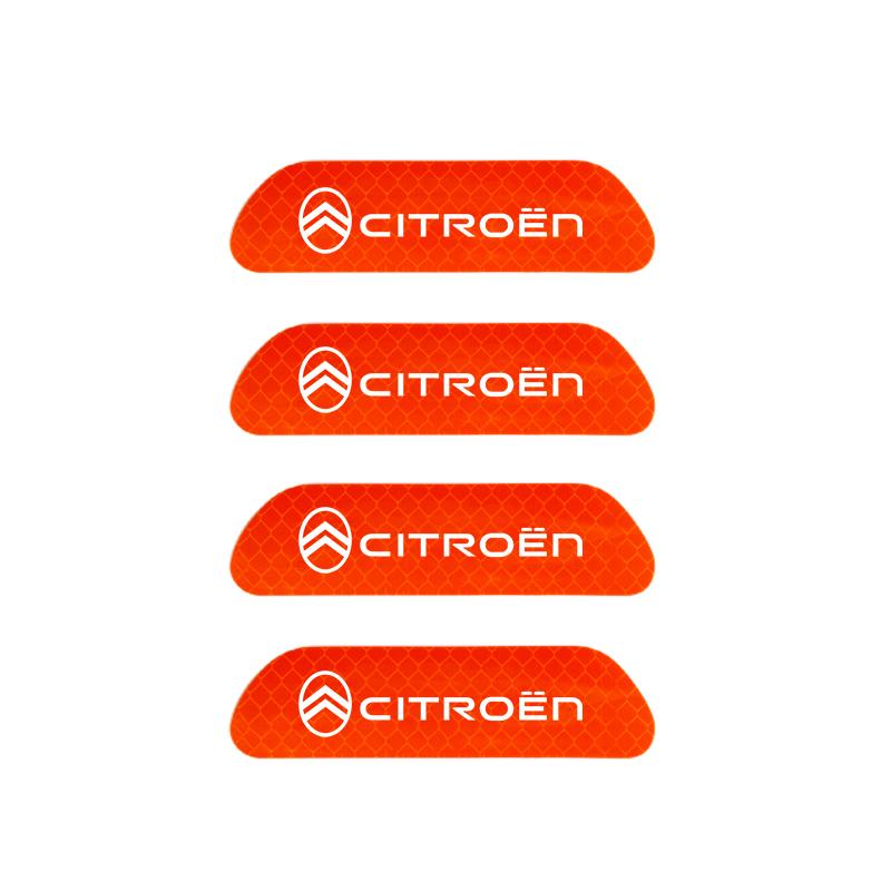Auto Tür Reflektierender Aufkleber Heck Warnaufkleber Auto Zubehör Für Citroen C5X e-C4 X e-C3 C4 C3 C5 Berlingo C-Elysee C1 C6