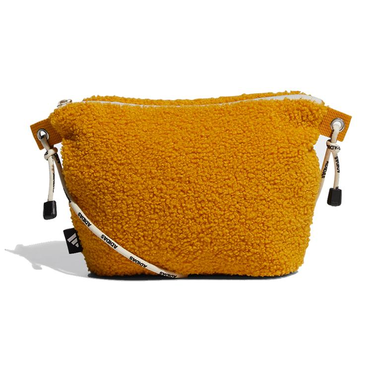 New Adidas Plush Crossbody Bag Regular Unisex Gold GM3586