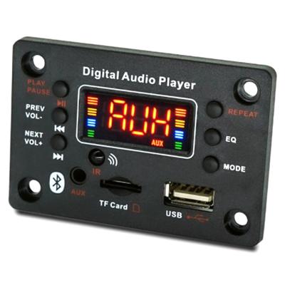 Placa decodificadora 12V sem fio Bluetooth 5.0 Mp3 Wma Áudio automotivo USB Tf Fm Módulo de rádio Tela colorida Mp3 Player com controle remoto