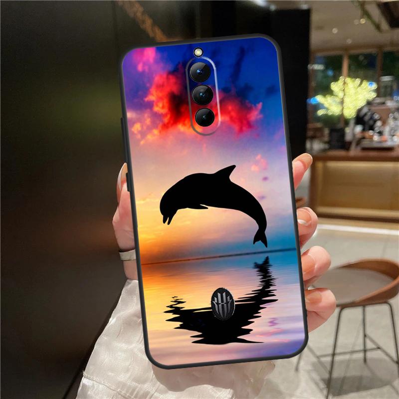 Animal Dolphin Case For ZTE Nubia Red Magic 8 8S 9 9S 10 10S 11 Pro Plus 6 7 6S 7S For RedMagic 10 Air Cover