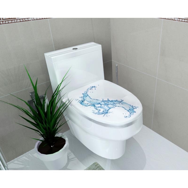 1pc 3D Toilet Seat Wall Sticker Art Wallpaper Bathroom Decals Self-adhesive Removable Toilet Lid Sticker Home Decor Accessories