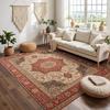 RAKKSFloral Pattern Persian-Style Area Rug, Anti-Slip Soft Comfort Versatile for Living Room, Bedroom, Dining & Multi-Area Use