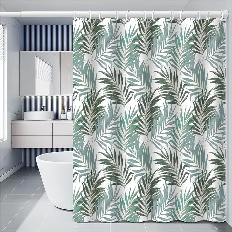Waterproof Marble Print PEVA Shower Curtain - Moisture-Proof, Thickened Bathroom Partition