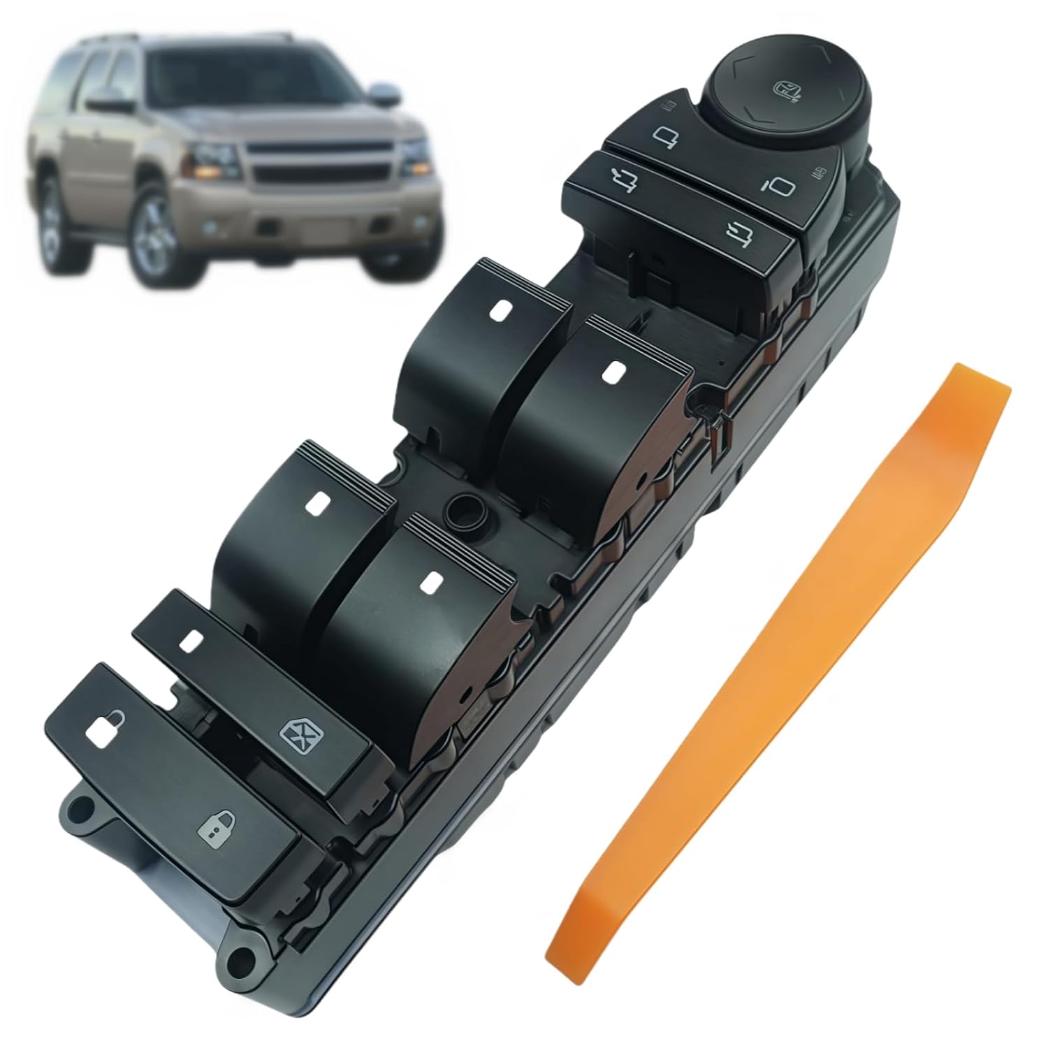 20835553 Driver Side Power Master Control Window & Door & Mirror Lock Switch,Fits for 07-14 Chevy Silverado 1500 2500 3500 Avalanche Suburban 1500