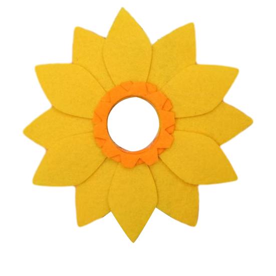 1 Set Mini Desk Goose Outfit Spring Summer Cute Sunflower Hat And Green Dress Felt Desk Goose Costume for 7 Inch Goose Statue Home Office Table Decor