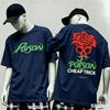 Poison Band World Tour T Shirt Unisex Unisex Fashion Vintage Hip Hop Streetwear Male Tshirts Oversized Unisex Harajuku Hip Hop Soft