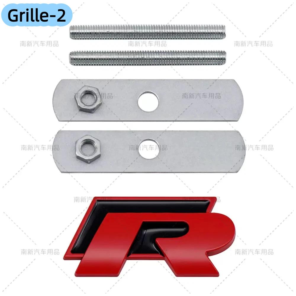 3D kovový znak R Znak na kufr auta Samolepka pro G-olf R Line P-olo P-assat J-etta T-ouareg