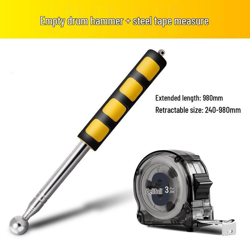 Hollow Drum Hammer Inspection Set for Thick Floor Tiles with Telescopic Rod