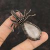 Rose Quartz Copper Pendant Copper Wire Wrapped Jewelry Handmade Spider Pendant Gemstone Copper Pendant Gift For Mother Wire Wrapped Pendant