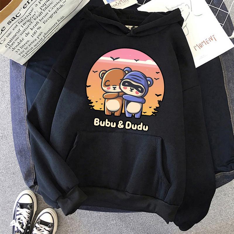 2024 Damen Herren Gothic Streetwear Kawaii Vintage Cartoon Sweatshirts Lustige Grafik Kapuzenpullover Bubu Dudu Y2k Print Hoodies Kleidung