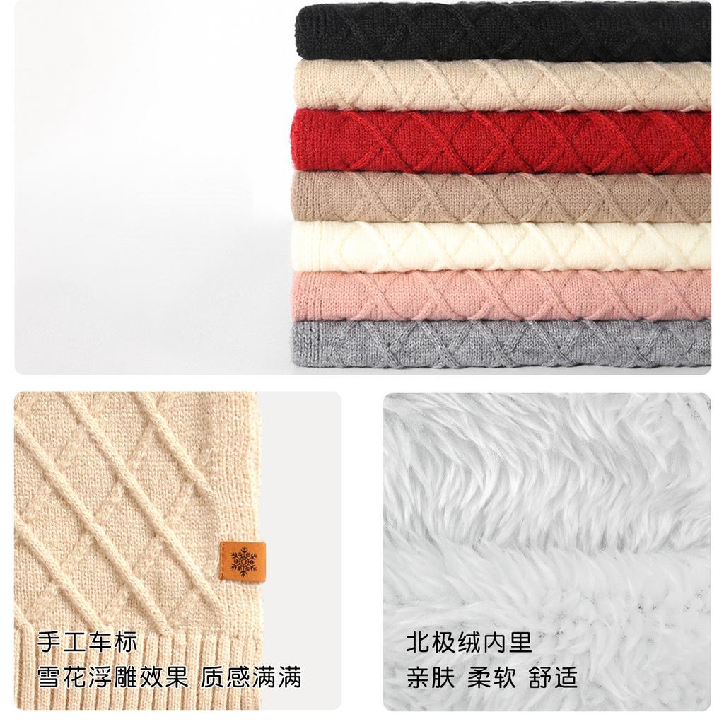 High Quality Winter Knitted Warm Set Custom Logo  Winter Gifts for Men and Women Scarf Beanie Hat and Gloves
