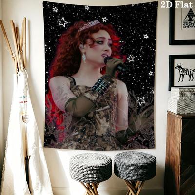 Chappell Roan Wall Tapestry Aesthetic Wall Hanging Printed Fabric Blanket Decorative Tapestries for Bedroom Living Room Home Decor