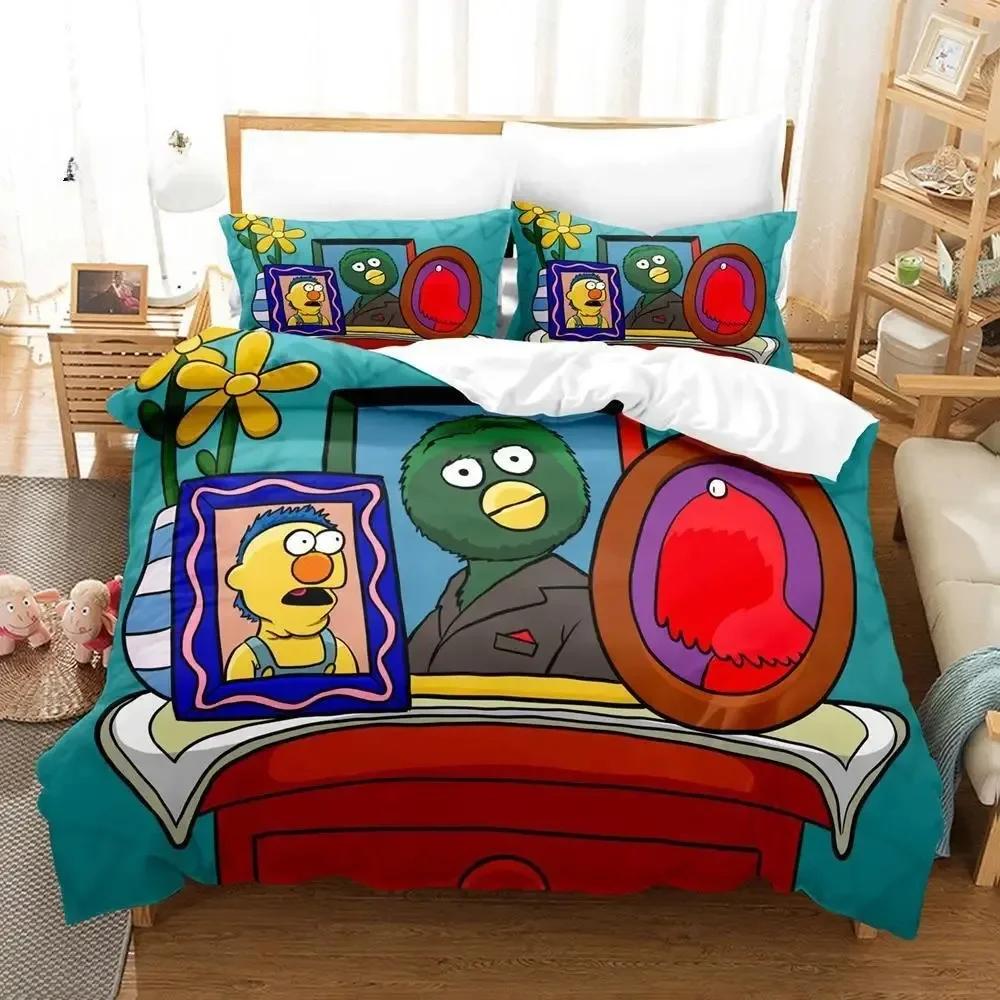 

3d Anime Don t Hug Me I m Scared Bedding Set Printed With Pillowcase Bed Duvet Cover Soft Single Double Queen Super King Size EU Single(135*200cm)3pcs