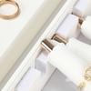 PU Leather Ring Holder Jewelry Tray with Protective Cover Professional Finger Ring Organizer for Storage and Display