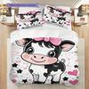 Cow Pattern Bedding Quilt Set Quilt Cover Pillowcase Home Decoration Birthday Gift (1 * duvet cover + 2 * pillowcase, without core)