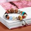 18 Bead Wooden Prayer Bracelet Handmade Buddhist Mala Meditation Spiritual Practice Unisex Retro Style