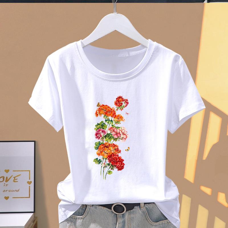 Modal Women Print Fashion Casual Explosive Leopard Print Trend Short-sleeved T-shirt Oversized T Shirt Oversized T Shirt Tops 4XL