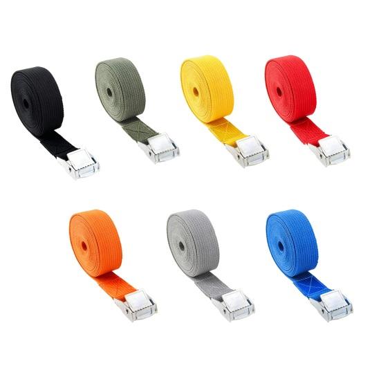 Cintas de Amarração Laranja de Alta Resistência com Fivela de Cames, Alças de Retenção Ajustáveis, Alças de Fixação Fácil, Liberação Rápida