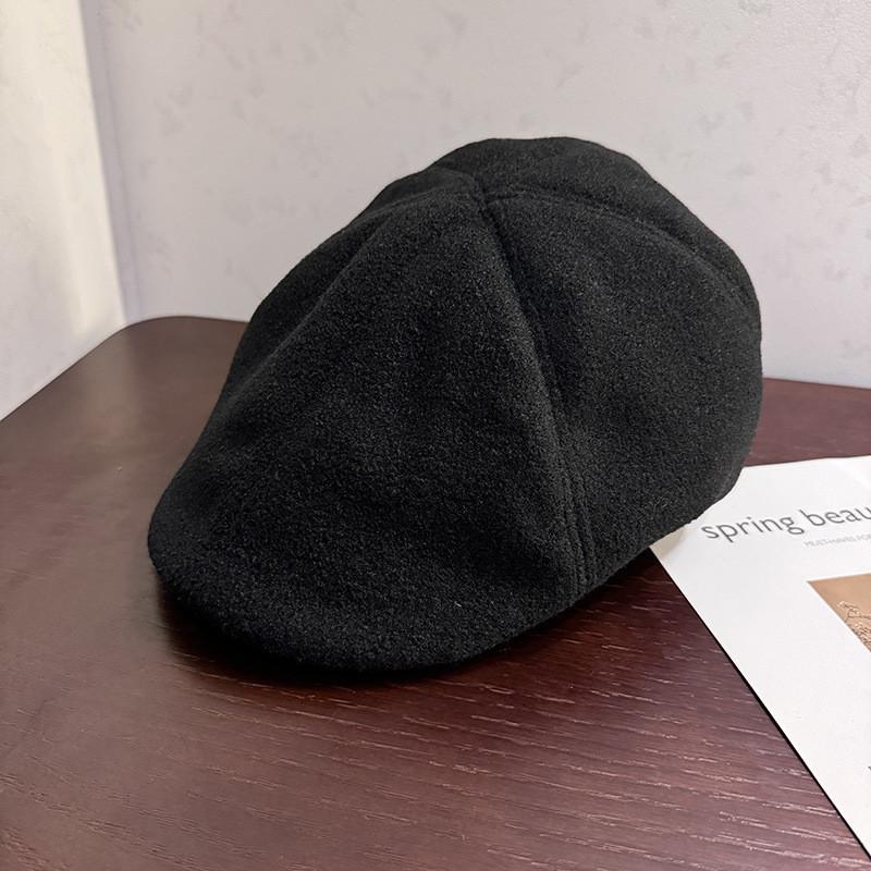 Classic Solid Color Womens Beret With Short Brim For Autumn Winter Fashion Accessory