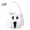 Sturdy Fabric Candy Buckets Halloween Trick or Treat Bag Funny Ghost Expressions Non-woven Handbag Accessories Lightweight for Kids Party Favors And