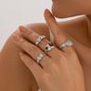 Fashionable Geometric Rings with Stylish Gemstones Suitable for Weddings Dates and Parties Supplies Jewelry Accessory