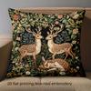 1 Pieces Deer Floral Pattern 2D Printed Pillow Cushions Polyester pillowcase, sofa decorative cushion cov Headboard Pillow