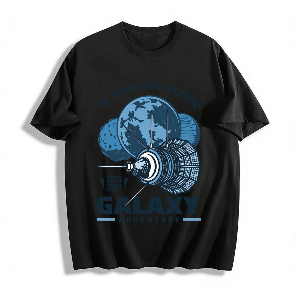 Винтажная футболка с принтом Космическое приключение To Space And Beyond Основана в 2000 г. Хлопковая футболка XXS