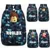 Stylish Roblox Backpack For Kids Featuring A Vibrant Cartoon Pattern And Large Capacity