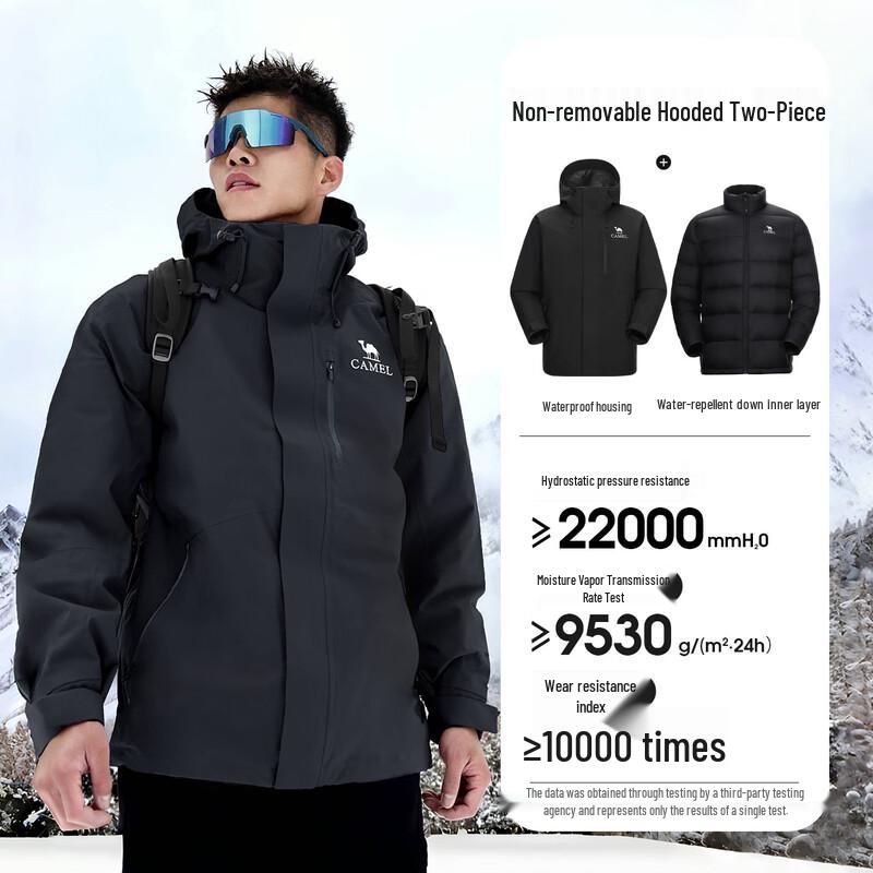 CAMEL Men s 3-in-1 Waterproof Outdoor Jacket M