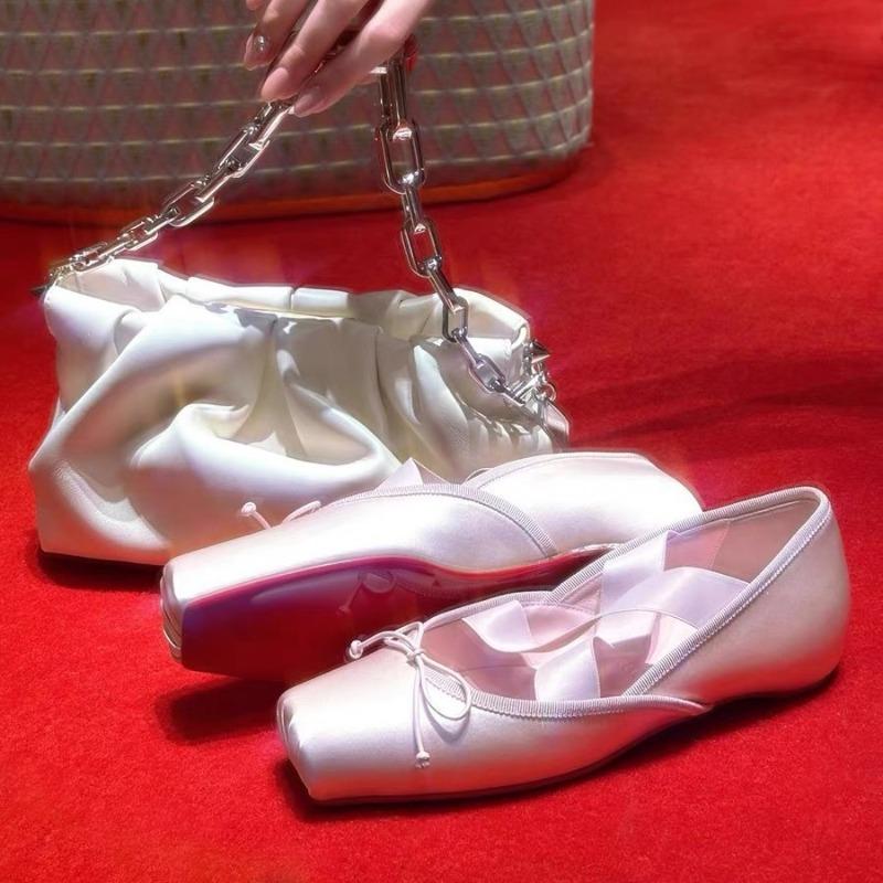 

Square Toe High-heel Shoes with Cross Straps, Flat Bottom, Women s Shallow Toe Single Shoes 40 рожевий