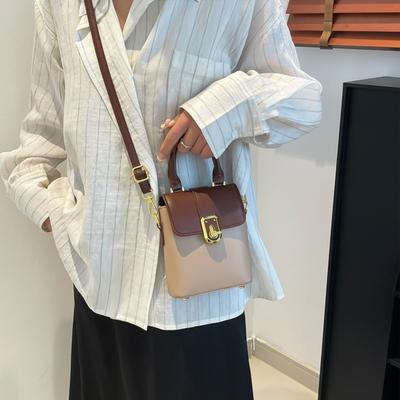 Vintage Crossbody Bag for Women Lightweight PU Adjustable Strap Decorative Lock Perfect for Daily Use Travel Shopping Handbag