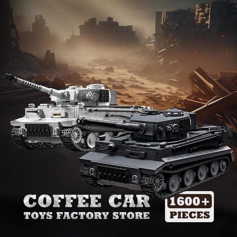 NEW Military Vehicle Blocks MOC Kits Tiger Tank S04/1322 Assembly Model German Panzer Bricks Puzzle Toys Adults Collection Gifts