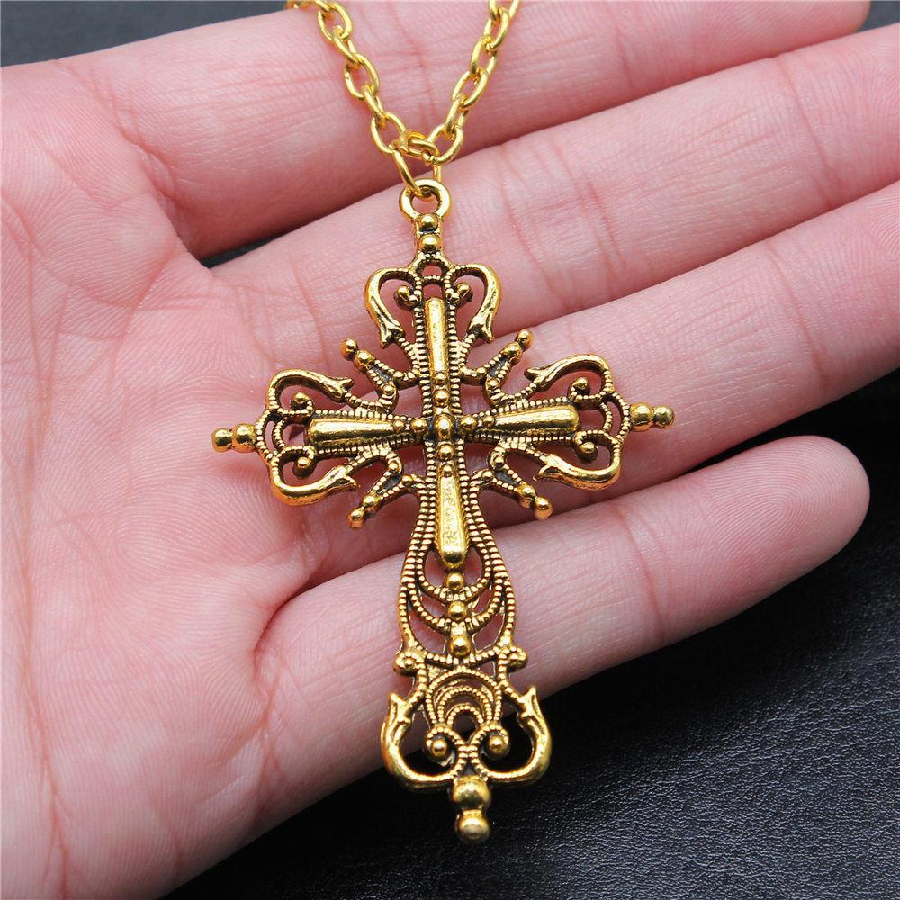 Amuletă talisman de culoare aurie, colier cu lanț lung de 45 cm sau 70 cm, bijuterii feminine, aniversare de nuntă, etnice pentru tine