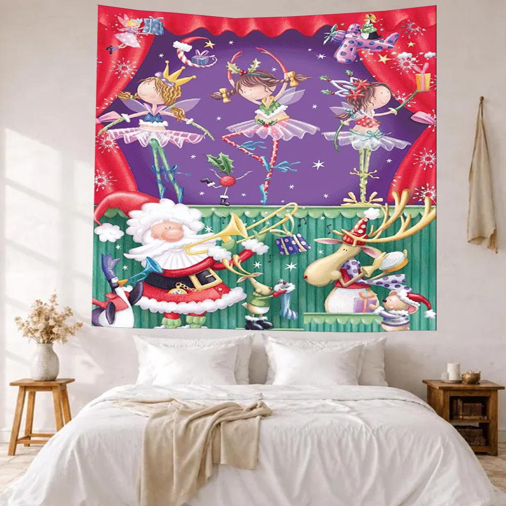 Christmas Wall Decor Tapestry Art For Pet Memorial Birthdaywedding Party Backdrop Family Gift