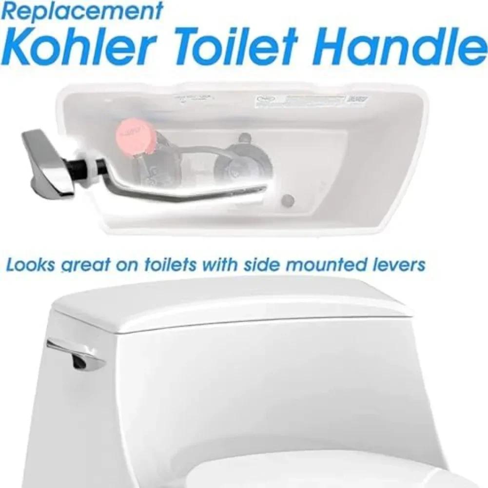 Stainless Steel Left Side Mount Toilet Flush Handle Worldwide Polished Chrome Trip Lever Replacement Kit For Toilet Tank