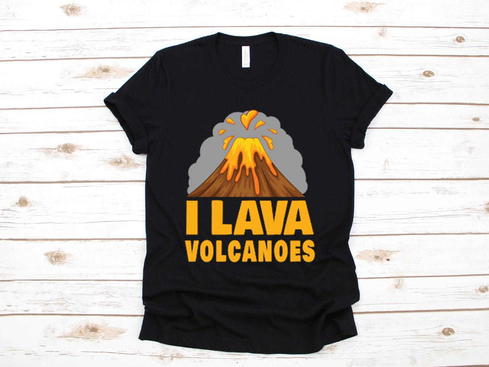 I Lava Volcanoes T-Shirt, Funny Volcano Shirt, Geologist Tank Top, Geology T-shirt, T-shirt,T-shirt, Child T-shirt, Apparel Gift 4XL