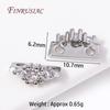 18K Gold Plated Inlaid Zircon Flower Shape Connector 2/3 Hole Spacer Accessories Separators For DIY Strands Beading Jewelry