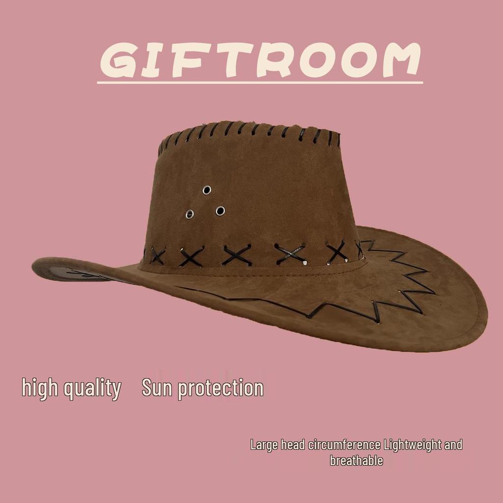 Damen Western Cowboy Retro Breitkrempiger Sonnenhut - Europäischer & Amerikanischer Stil Strandhut